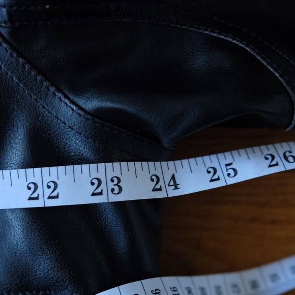 Levi's Mens Faux Leather Bomber Jacket Sherpa Collar Dark Brown Size XL Retro - Picture 6 of 8